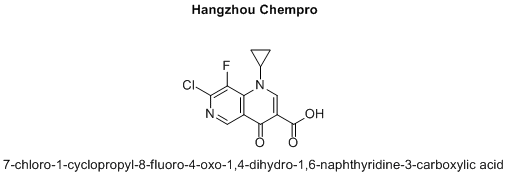 7-chloro-1-cyclopropyl-8-fluoro-4-oxo-1,4-dihydro-1,6-naphthyridine-3-carboxylic acid