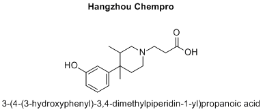 3-(4-(3-hydroxyphenyl)-3,4-dimethylpiperidin-1-yl)propanoic acid