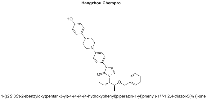 1-((2S,3S)-2-(benzyloxy)pentan-3-yl)-4-(4-(4-(4-hydroxyphenyl)piperazin-1-yl)phenyl)-1H-1,2,4-triazol-5(4H)-one