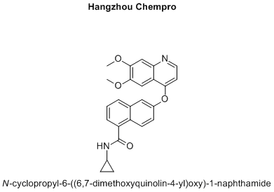 N-cyclopropyl-6-((6,7-dimethoxyquinolin-4-yl)oxy)-1-naphthamide