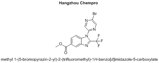 methyl 1-(5-bromopyrazin-2-yl)-2-(trifluoromethyl)-1H-benzo[d]imidazole-5-carboxylate