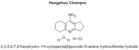 2,3,5,6,7,8-hexahydro-1H-cyclopenta[b]quinolin-9-amine hydrochloride hydrate