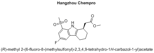 (R)-methyl 2-(6-fluoro-8-(methylsulfonyl)-2,3,4,9-tetrahydro-1H-carbazol-1-yl)acetate