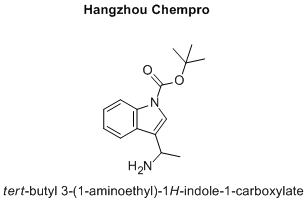 tert-butyl 3-(1-aminoethyl)-1H-indole-1-carboxylate