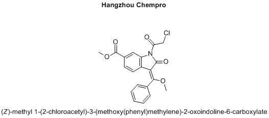 (Z)-methyl 1-(2-chloroacetyl)-3-(methoxy(phenyl)methylene)-2-oxoindoline-6-carboxylate