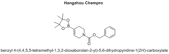 benzyl 4-(4,4,5,5-tetramethyl-1,3,2-dioxaborolan-2-yl)-5,6-dihydropyridine-1(2H)-carboxylate